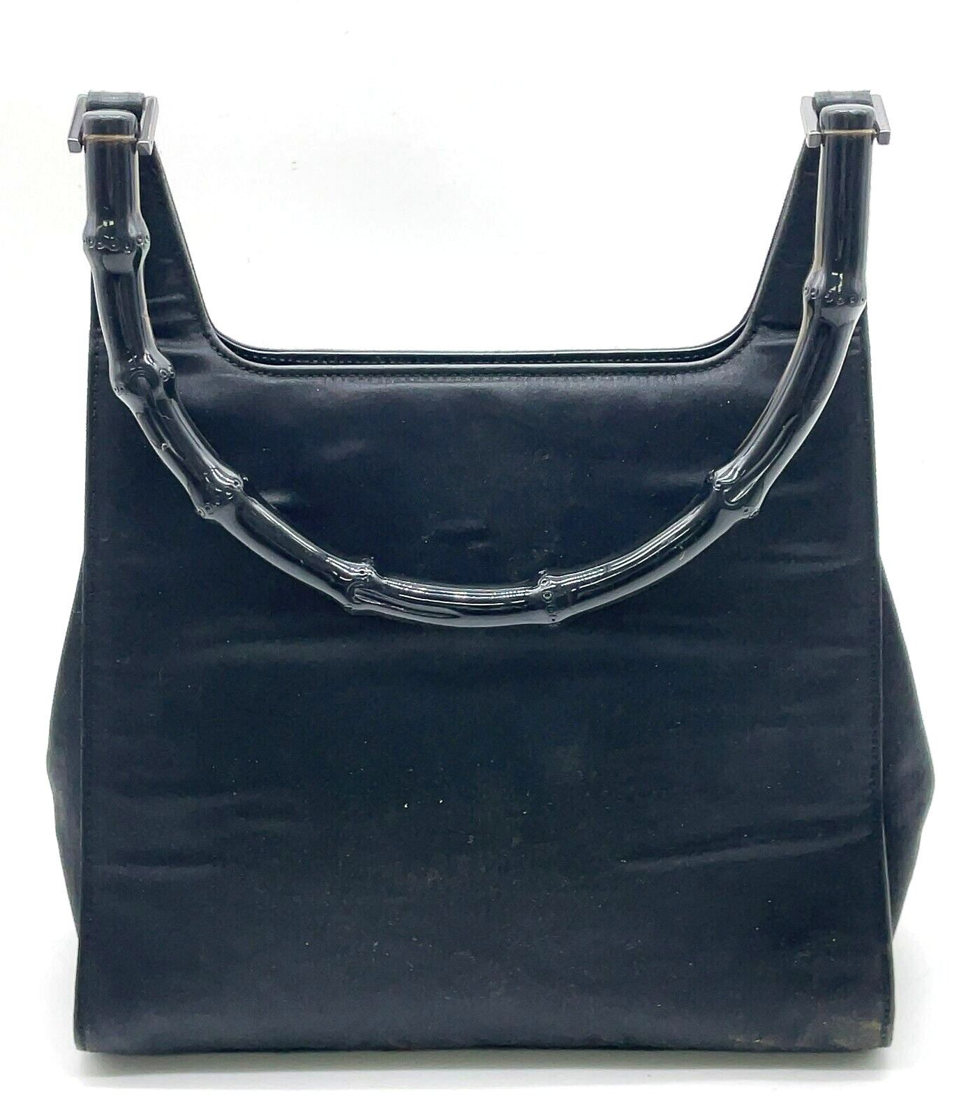 Original/Auth Gucci - Party Bag Handtasche - Klassisch - Satin Bambus - Schwarz