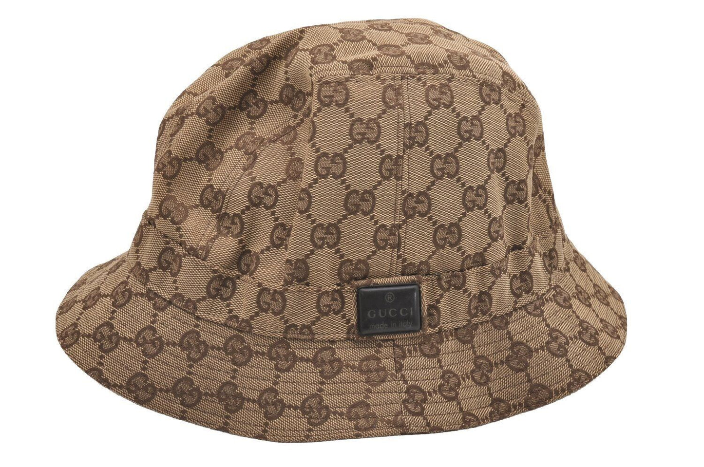 Original/Auth GUCCI - Vintage Hut / Bucket Hat - Canvas - Braun - 55 cm
