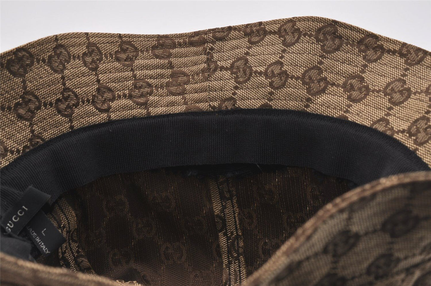 Original/Auth GUCCI - Vintage Hut / Bucket Hat - Canvas - Braun - 55 cm