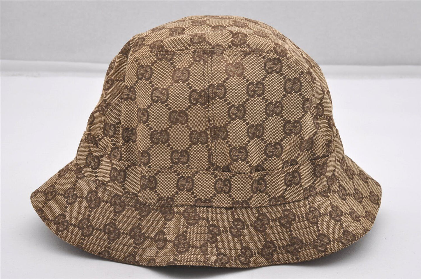 Original/Auth GUCCI - Vintage Hut / Bucket Hat - Canvas - Braun - 55 cm