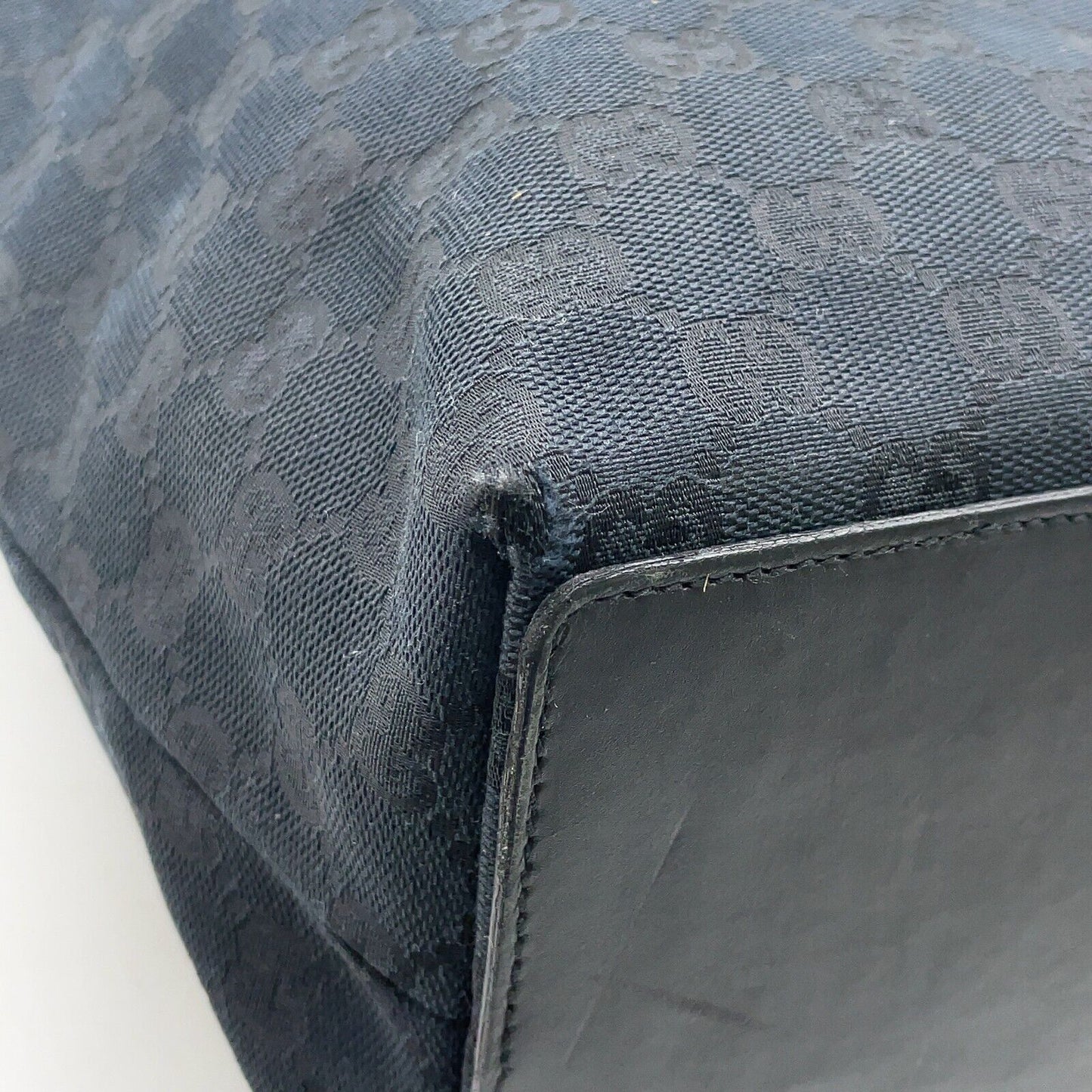 Original/Auth Gucci - Tote Bag Handtasche - Klassisch - GG Canvas mit Leder - Blau