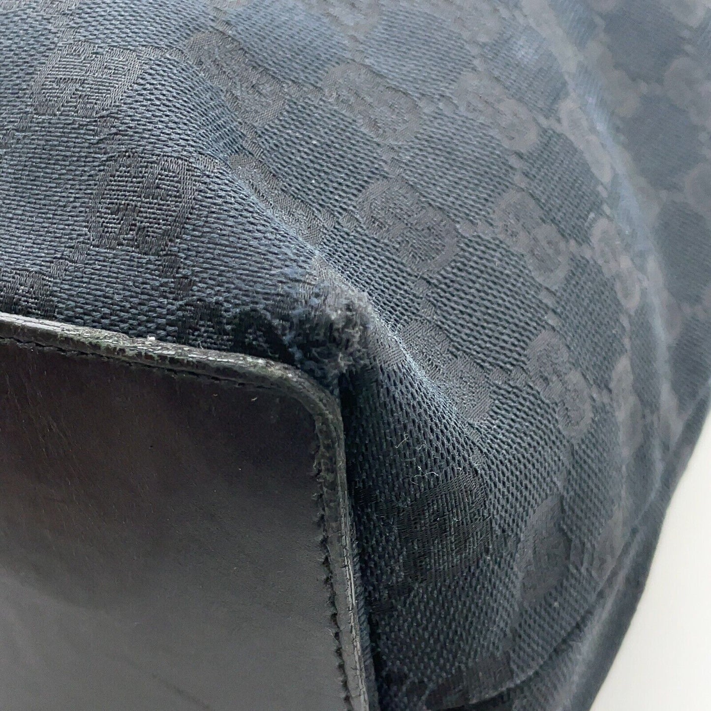 Original/Auth Gucci - Tote Bag Handtasche - Klassisch - GG Canvas mit Leder - Blau