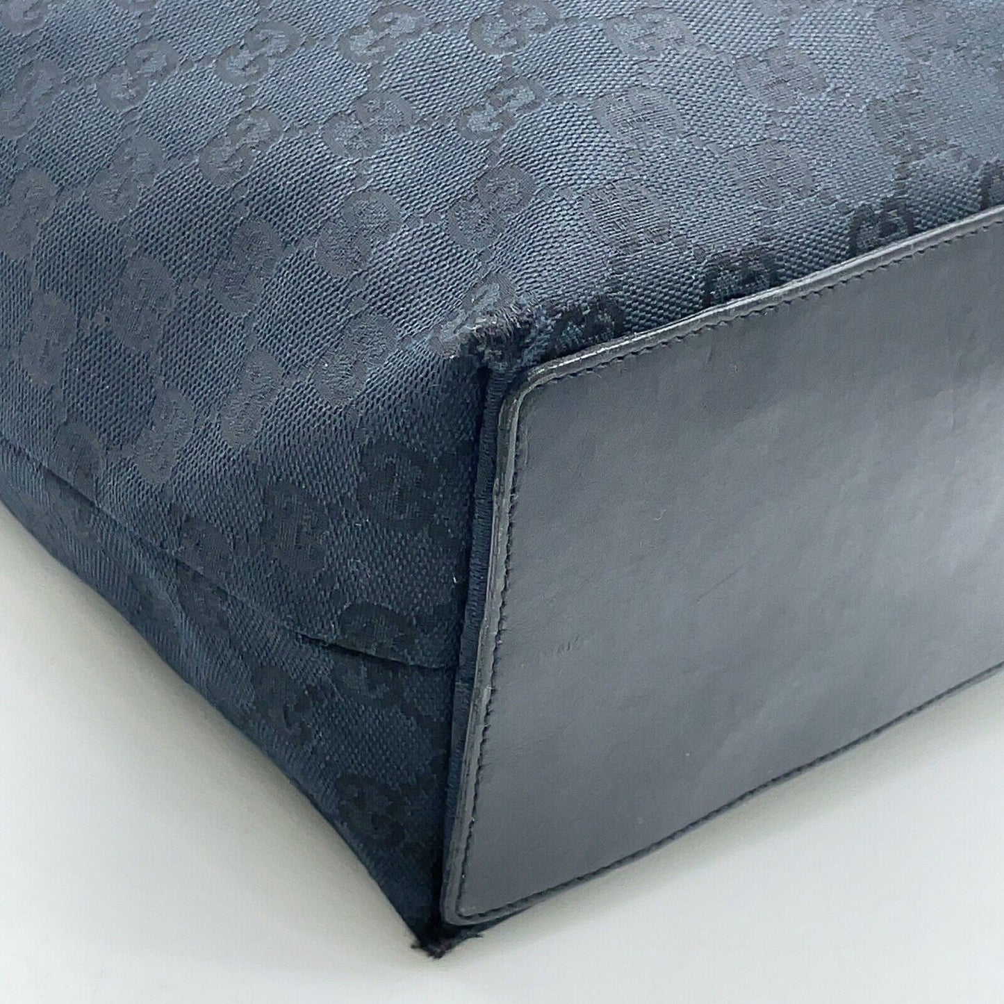 Original/Auth Gucci - Tote Bag Handtasche - Klassisch - GG Canvas mit Leder - Blau