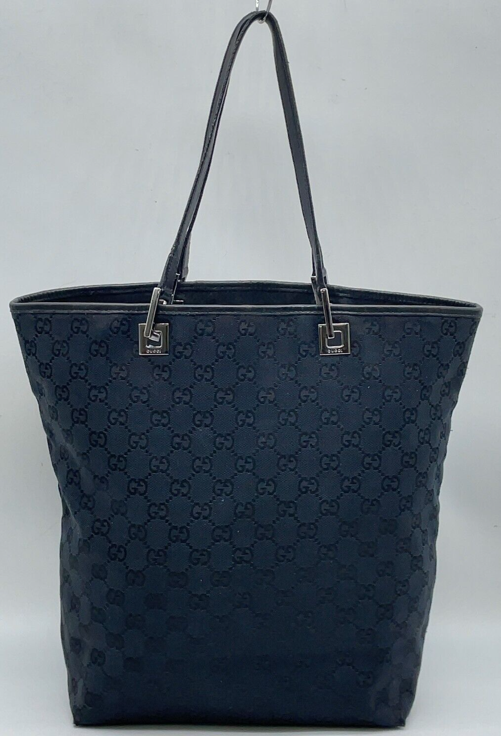 Original/Auth Gucci - Tote Bag Handtasche - Klassisch - GG Canvas mit Leder - Blau