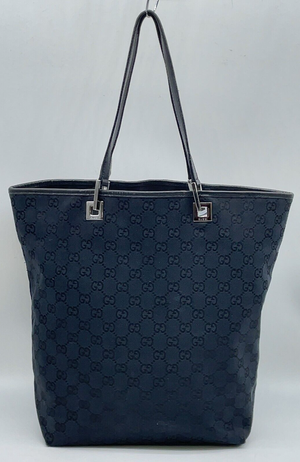 Original/Auth Gucci - Tote Bag Handtasche - Klassisch - GG Canvas mit Leder - Blau
