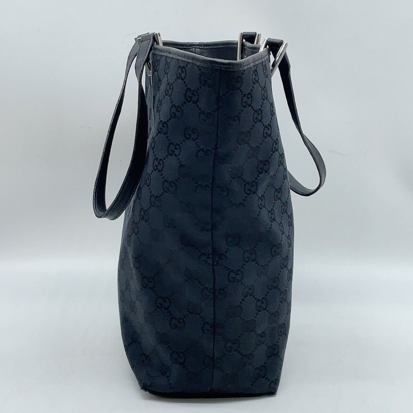 Original/Auth Gucci - Tote Bag Handtasche - Klassisch - GG Canvas mit Leder - Blau