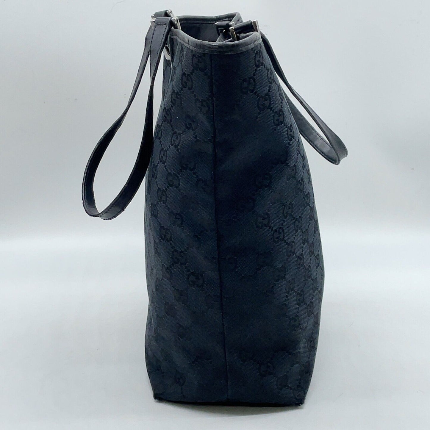 Original/Auth Gucci - Tote Bag Handtasche - Klassisch - GG Canvas mit Leder - Blau
