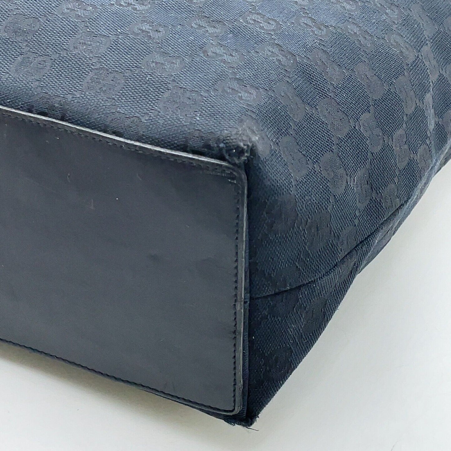 Original/Auth Gucci - Tote Bag Handtasche - Klassisch - GG Canvas mit Leder - Blau