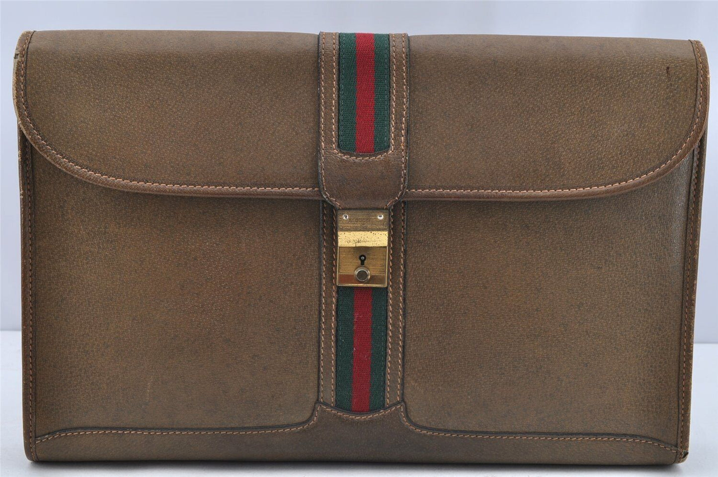 Original/Auth Gucci - Dokumentenetui / Document Case - Klassisch - Leder - Braun