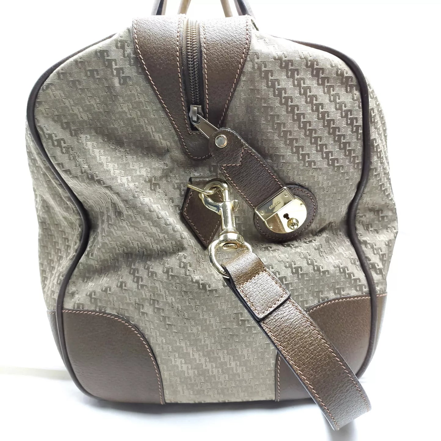 Original/Auth Gucci - Boston 55 Tasche / Bag - Klassisch - GG Canvas mit Leder