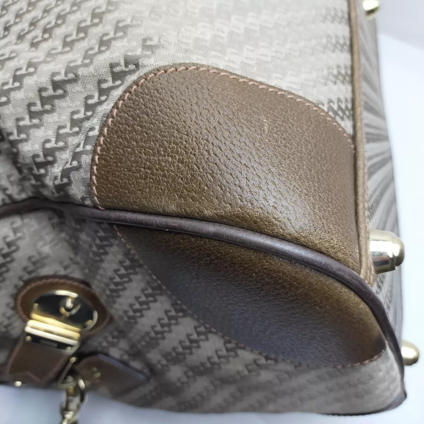 Original/Auth Gucci - Boston 55 Tasche / Bag - Klassisch - GG Canvas mit Leder
