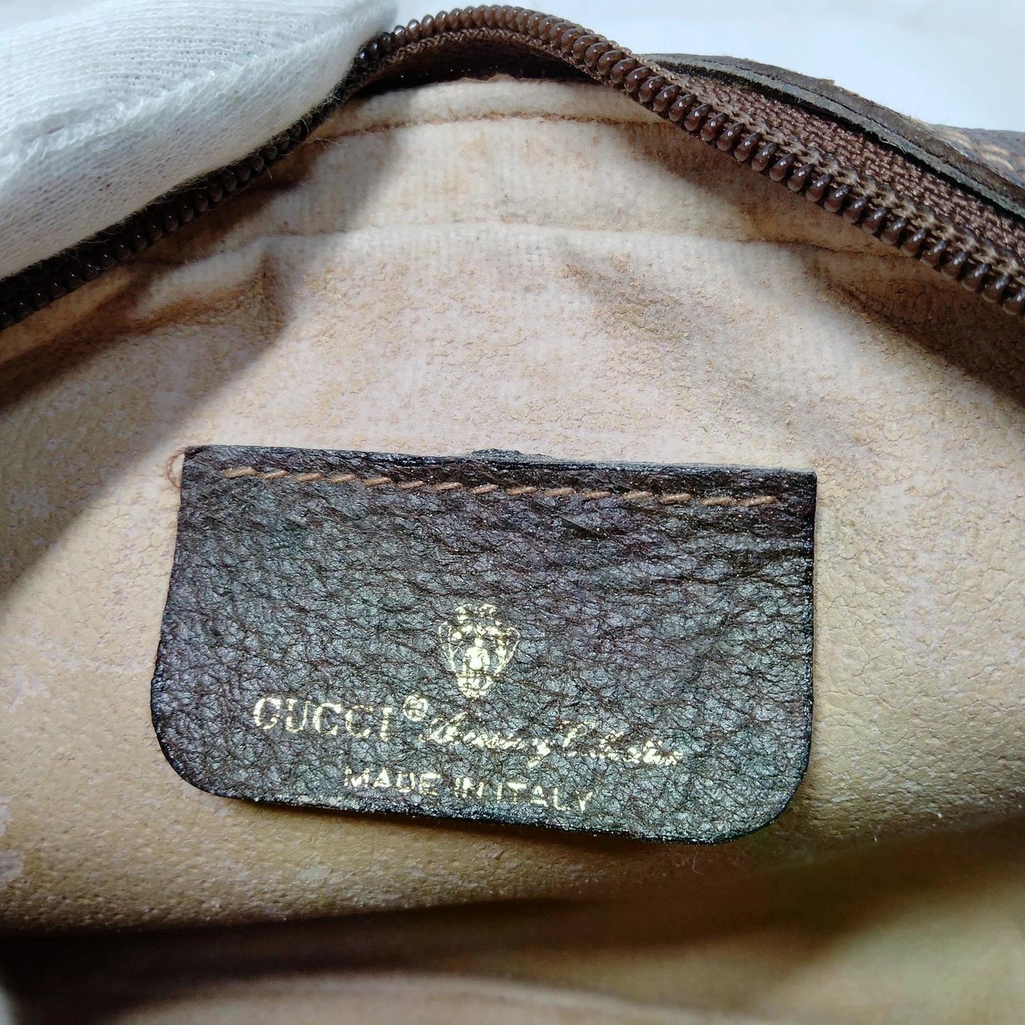 Original/Auth Gucci - Umhängetasche - Klassisch - GG Sherry Line Canvas / Leder