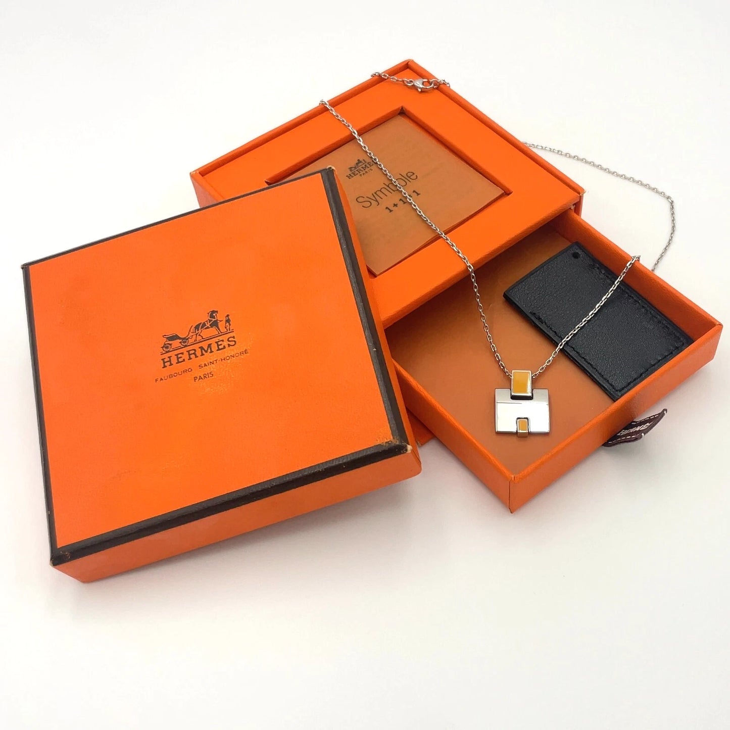 Original/Auth Hermes - Halskette mit Anhänger Irene und Box - 50 cm