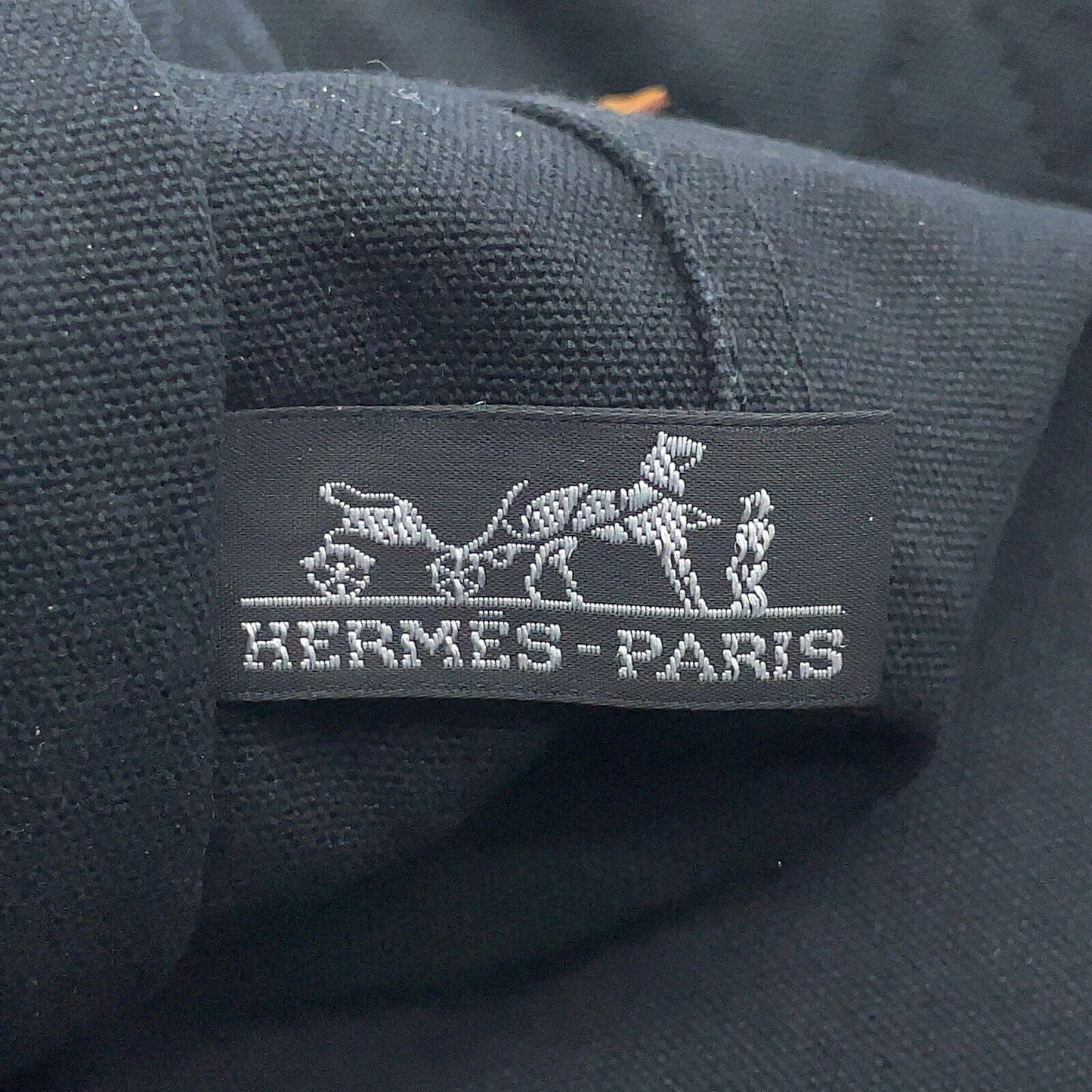 Original/Auth Hermès - Vintage Tote Bag Tasche - Baumwolle - Schwarz / Grau