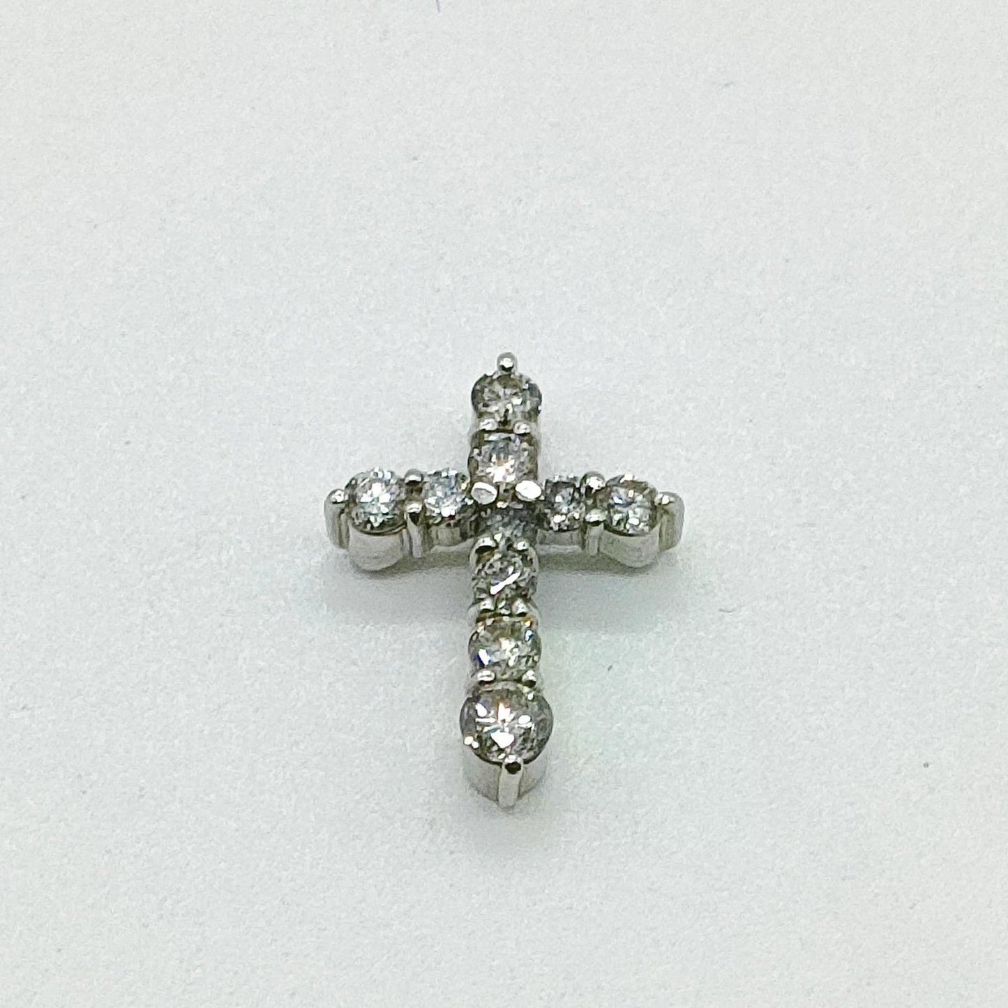 Original/Auth - Anhänger Kreuz - Platin - 900 Pt. / 0,50 Ct. Diamanten - 1,31 g