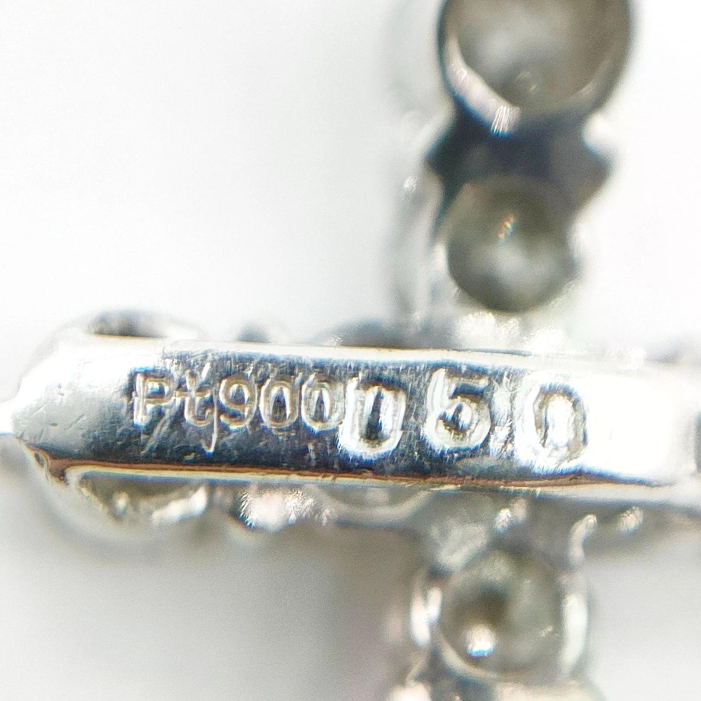 Original/Auth - Anhänger Kreuz - Platin - 900 Pt. / 0,50 Ct. Diamanten - 1,31 g