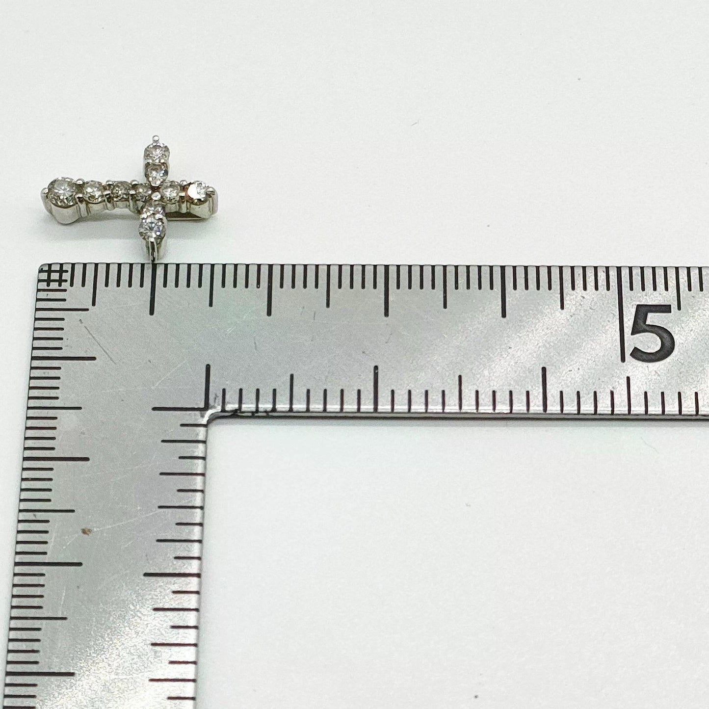 Original/Auth - Anhänger Kreuz - Platin - 900 Pt. / 0,50 Ct. Diamanten - 1,31 g