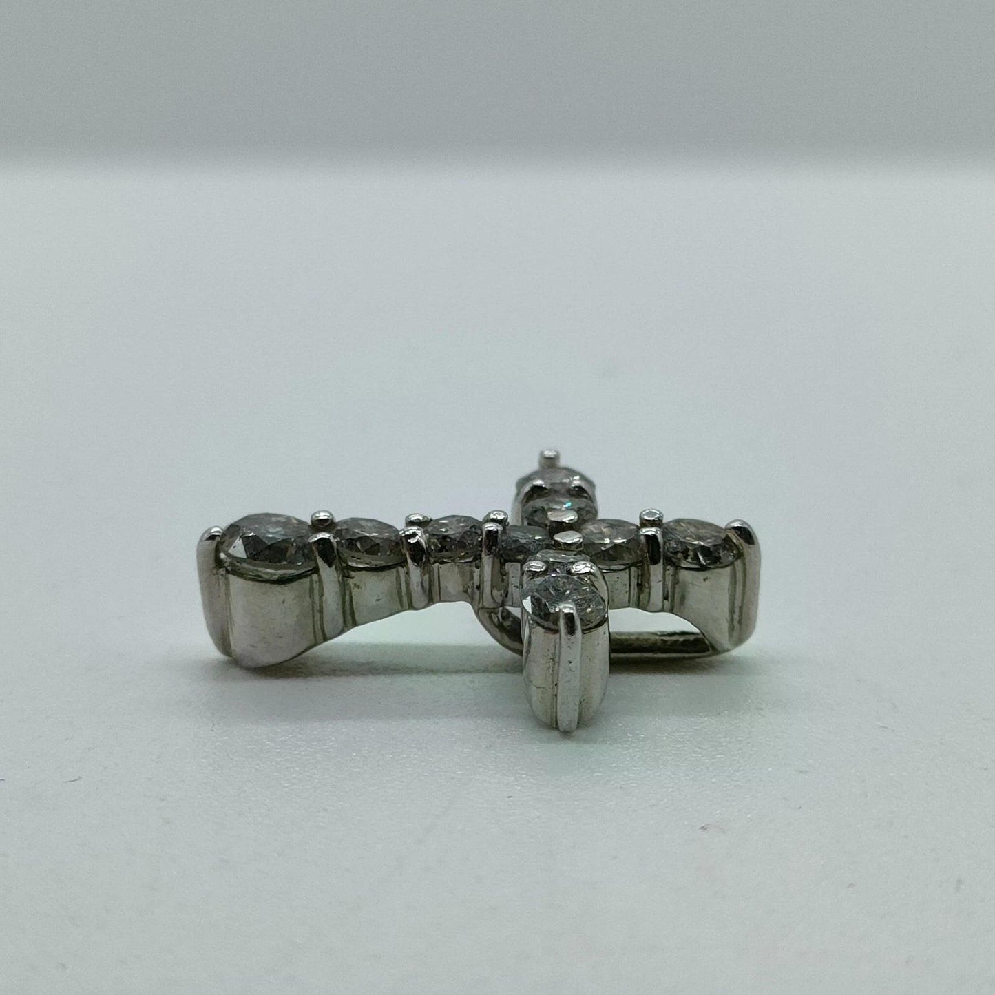 Original/Auth - Anhänger Kreuz - Platin - 900 Pt. / 0,50 Ct. Diamanten - 1,31 g