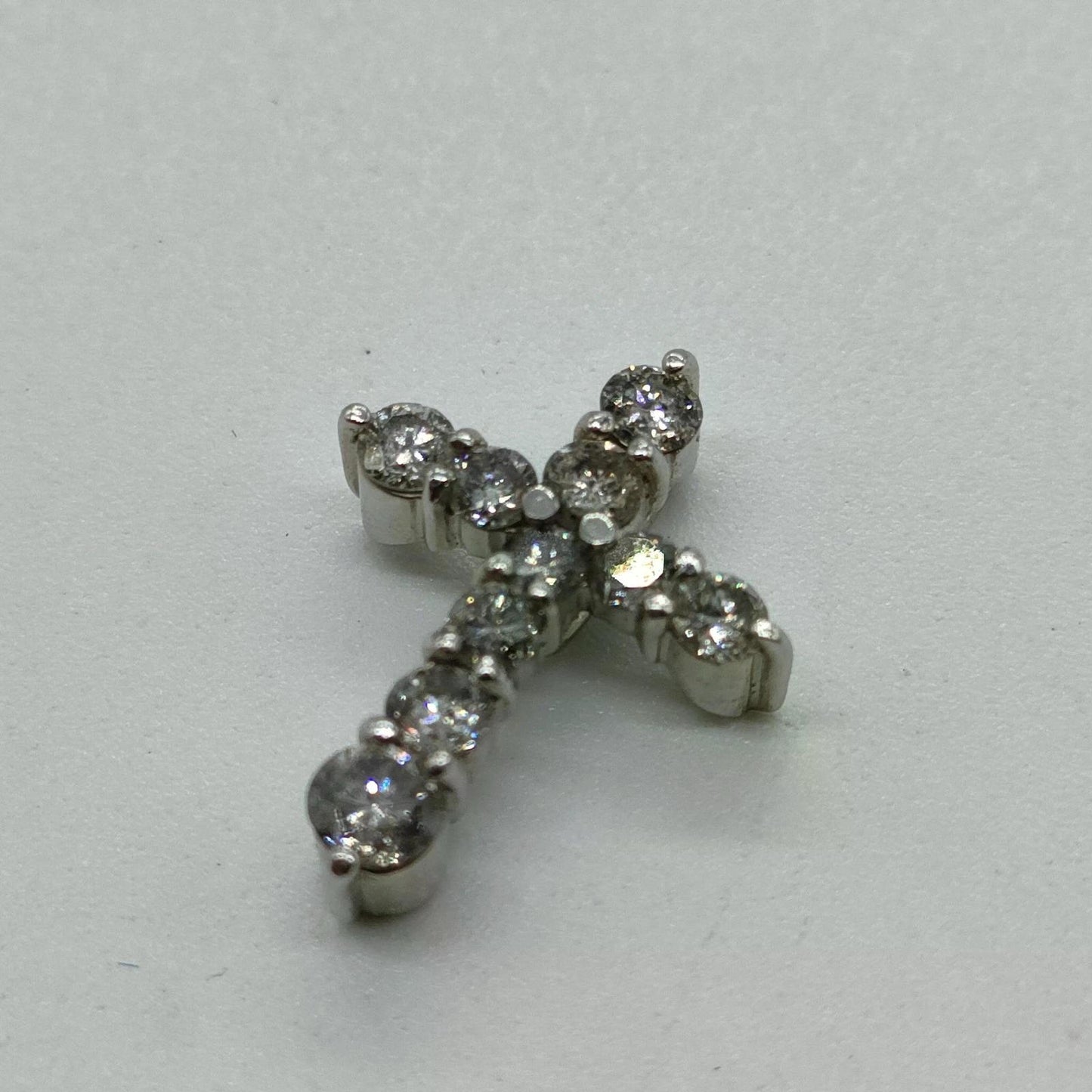 Original/Auth - Anhänger Kreuz - Platin - 900 Pt. / 0,50 Ct. Diamanten - 1,31 g