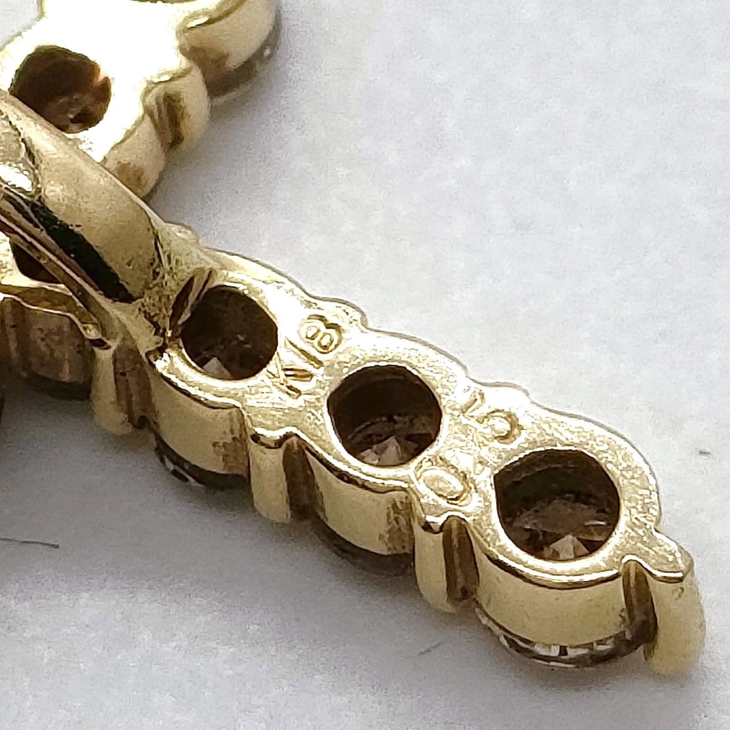 Original/Auth - Anhänger Kreuz - Gold - 18 kt. 750 / 0,50 Ct. Diamanten - 1,03 g