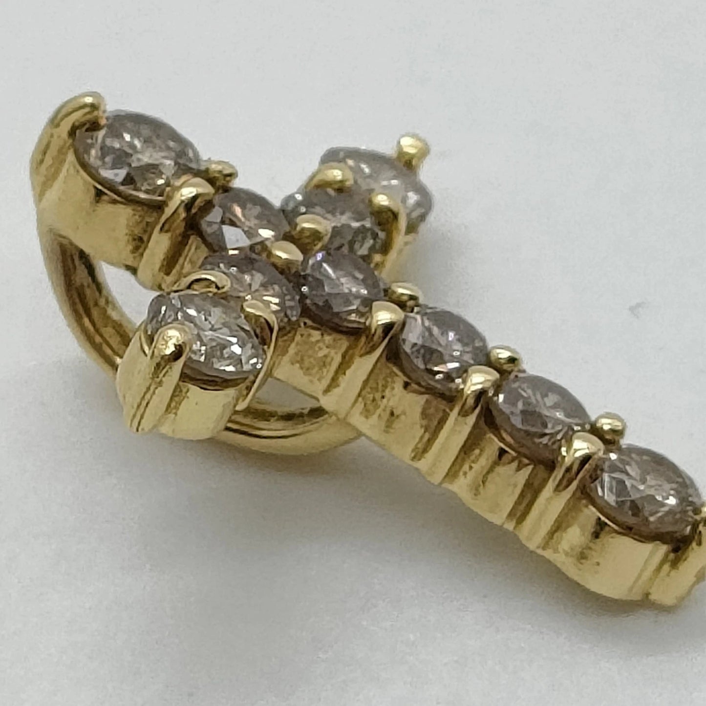 Original/Auth - Anhänger Kreuz - Gold - 18 kt. 750 / 0,50 Ct. Diamanten - 1,03 g