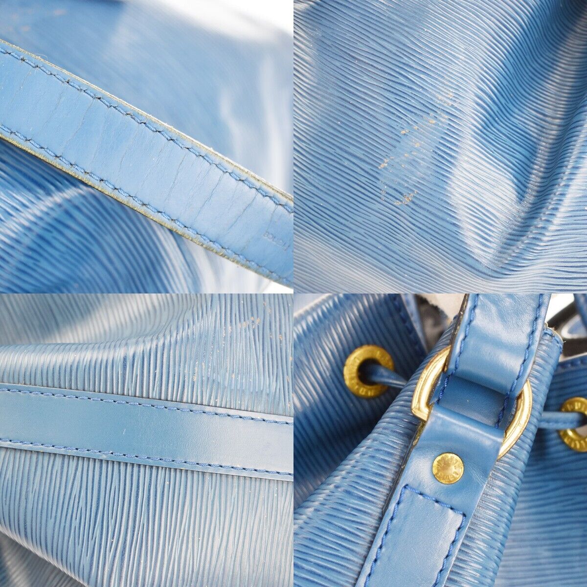 Original/Auth Louis Vuitton - Petit Noe Tasche Vintage - Klassisch - Epi Blau