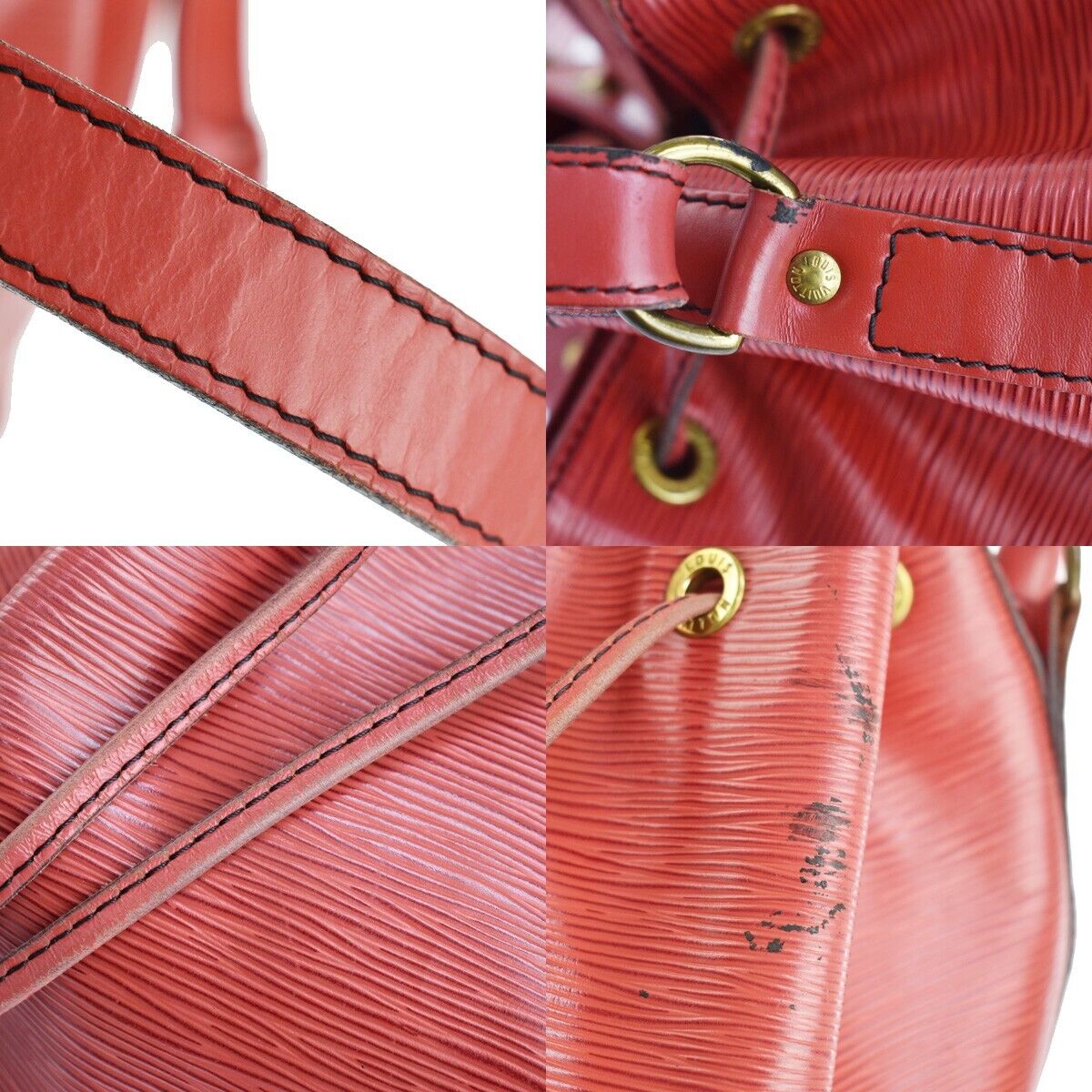 Original/Auth Louis Vuitton - Petit Noe Tasche Vintage - Klassisch - Epi Rot