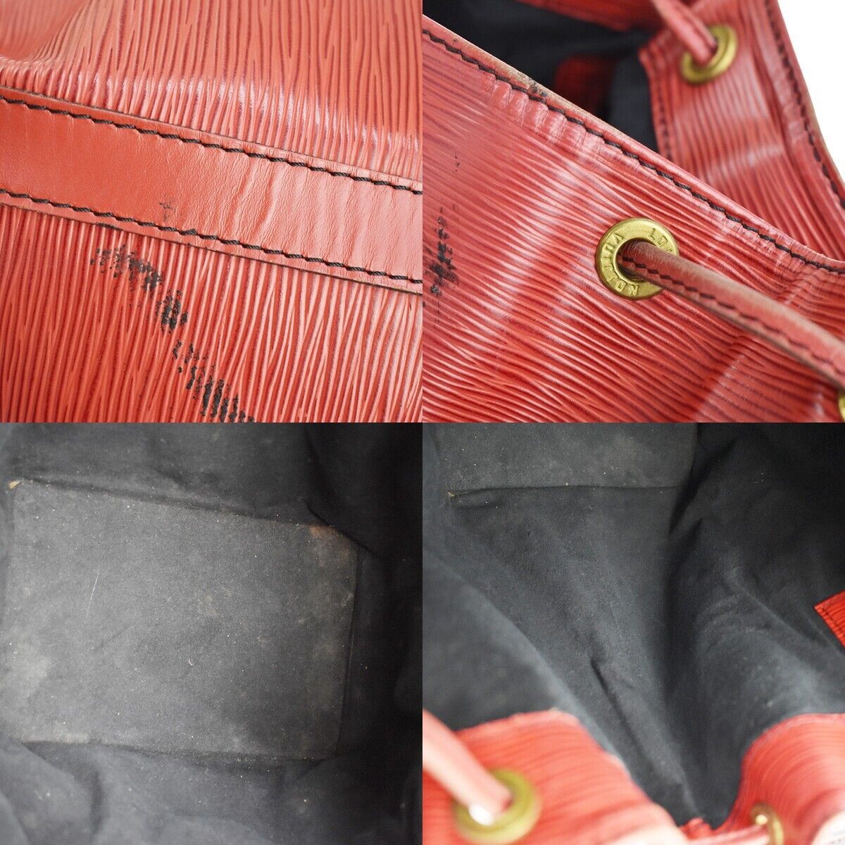 Original/Auth Louis Vuitton - Petit Noe Tasche Vintage - Klassisch - Epi Rot