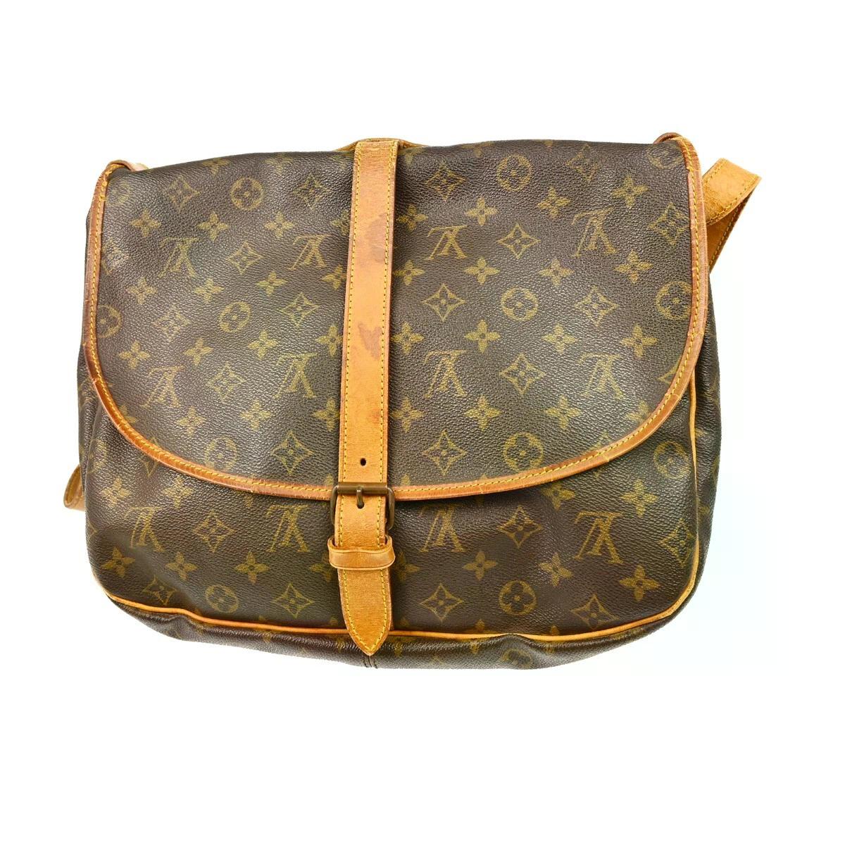 Original/Auth Louis Vuitton - Saumur 35 Schultertasche - Klassisch - Monogramm