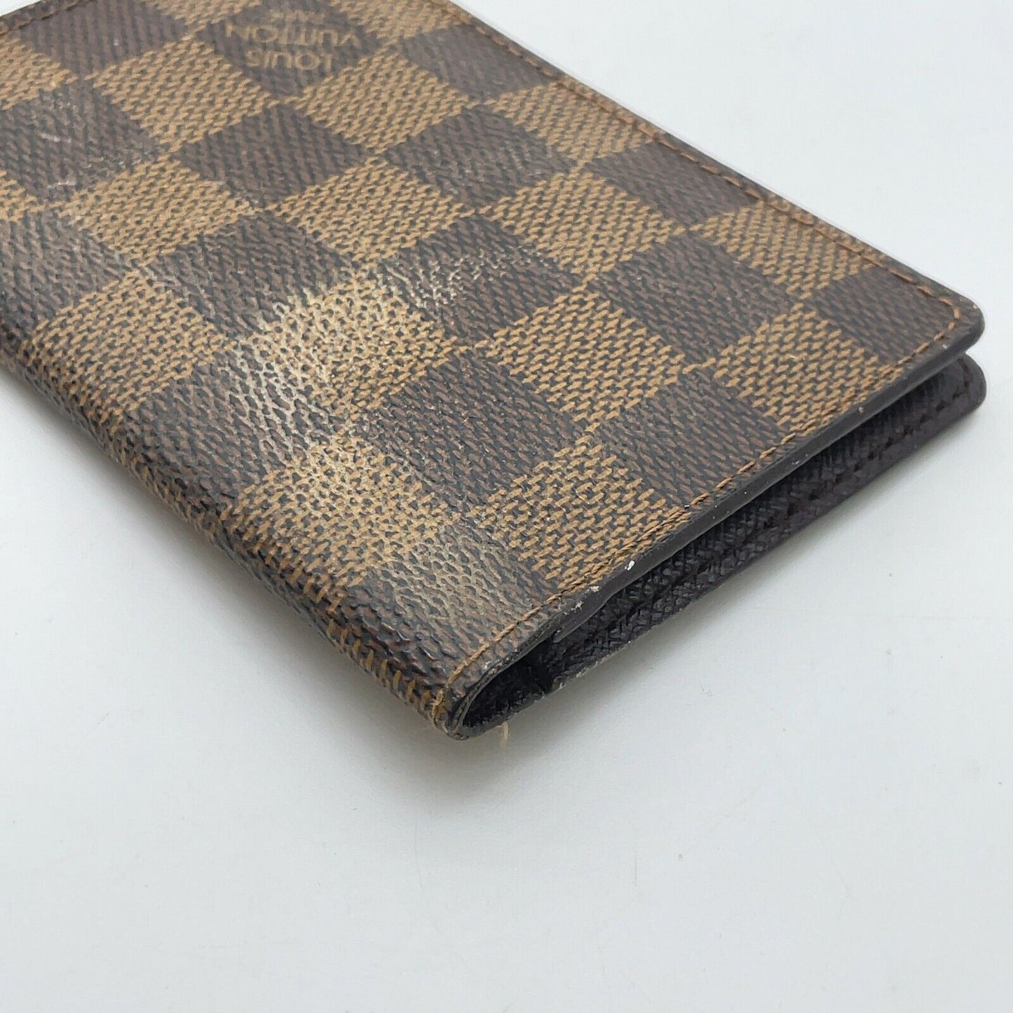 Original/Auth Louis Vuitton - 2 Karten Porte Wallet - Klassisch - Damier Ebene
