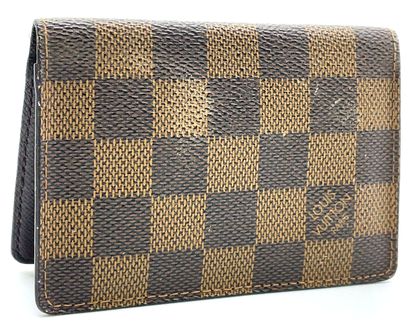 Original/Auth Louis Vuitton - 2 Karten Porte Wallet - Klassisch - Damier Ebene