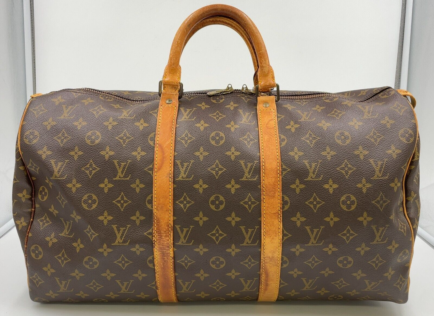 Original/Auth Louis Vuitton - Keepall 50 Boston Tasche - Klassisch - Monogramm