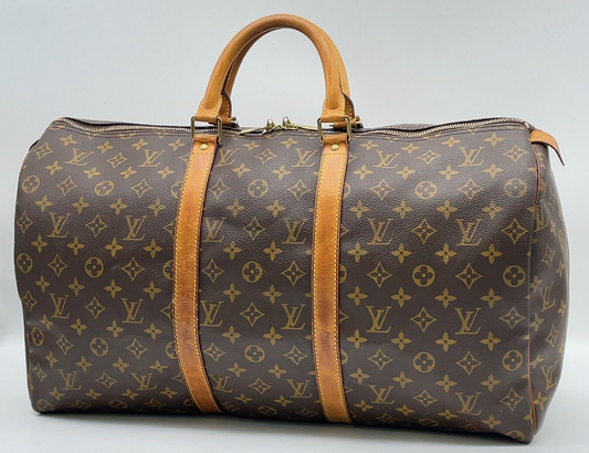 Original/Auth Louis Vuitton - Keepall 50 Boston Tasche - Klassisch - Monogramm