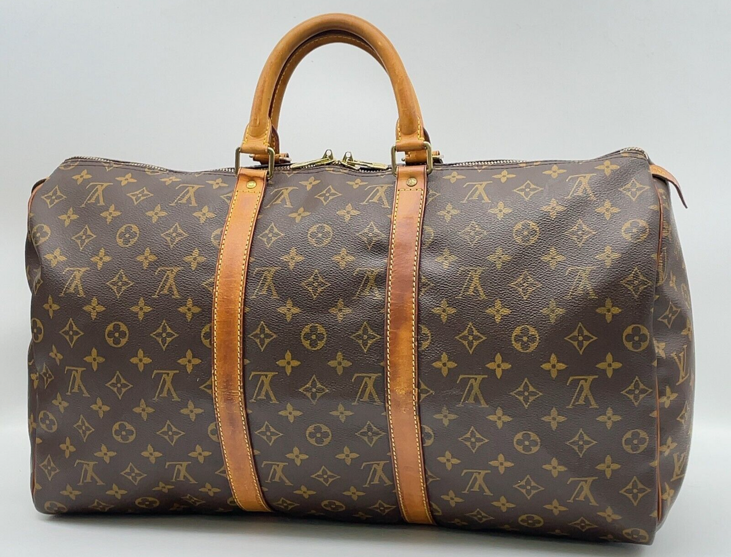 Original/Auth Louis Vuitton - Keepall 50 Boston Tasche - Klassisch - Monogramm