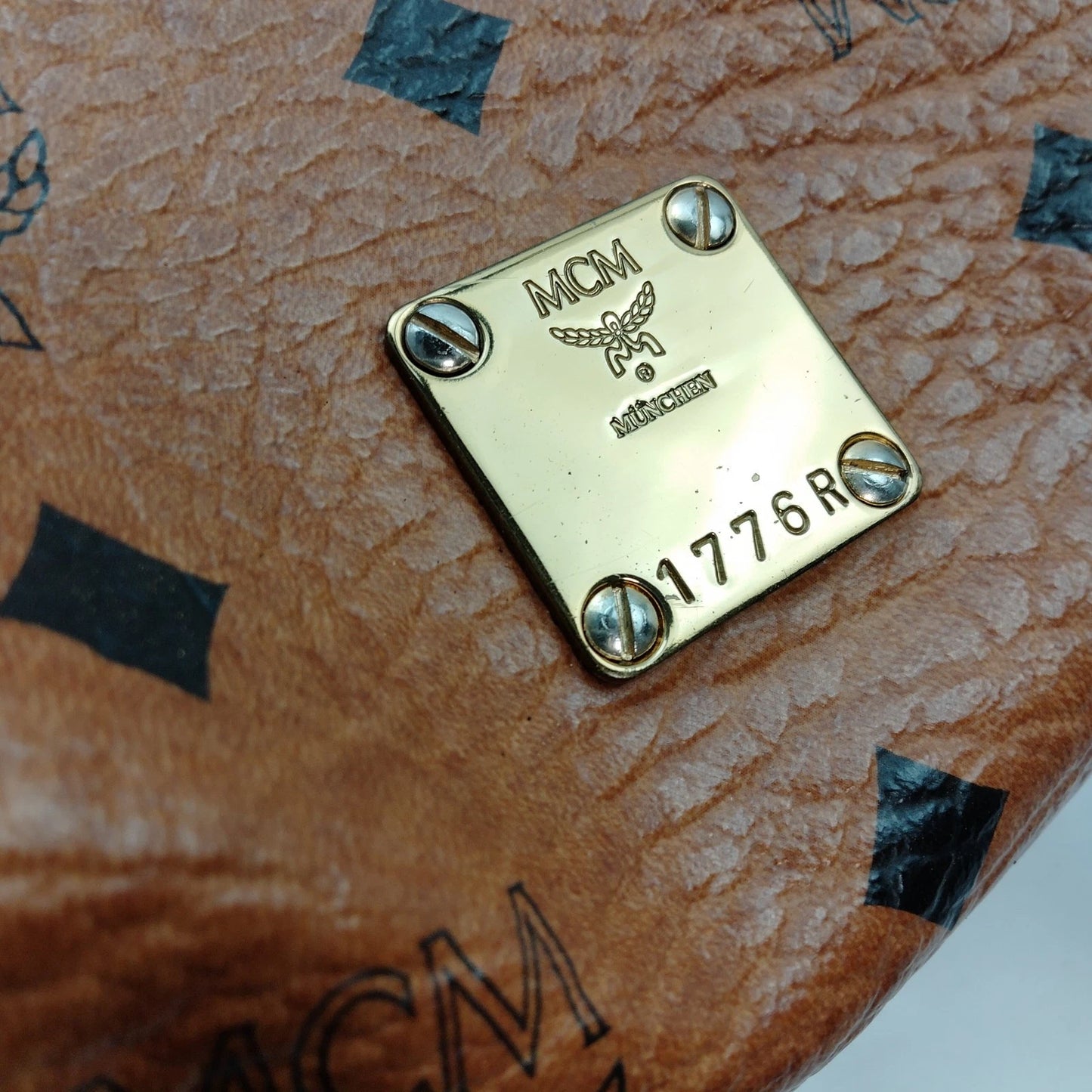 Original/Auth MCM - Vintage Visetos Papillon Bag - Monogramm Canvas mit Leder