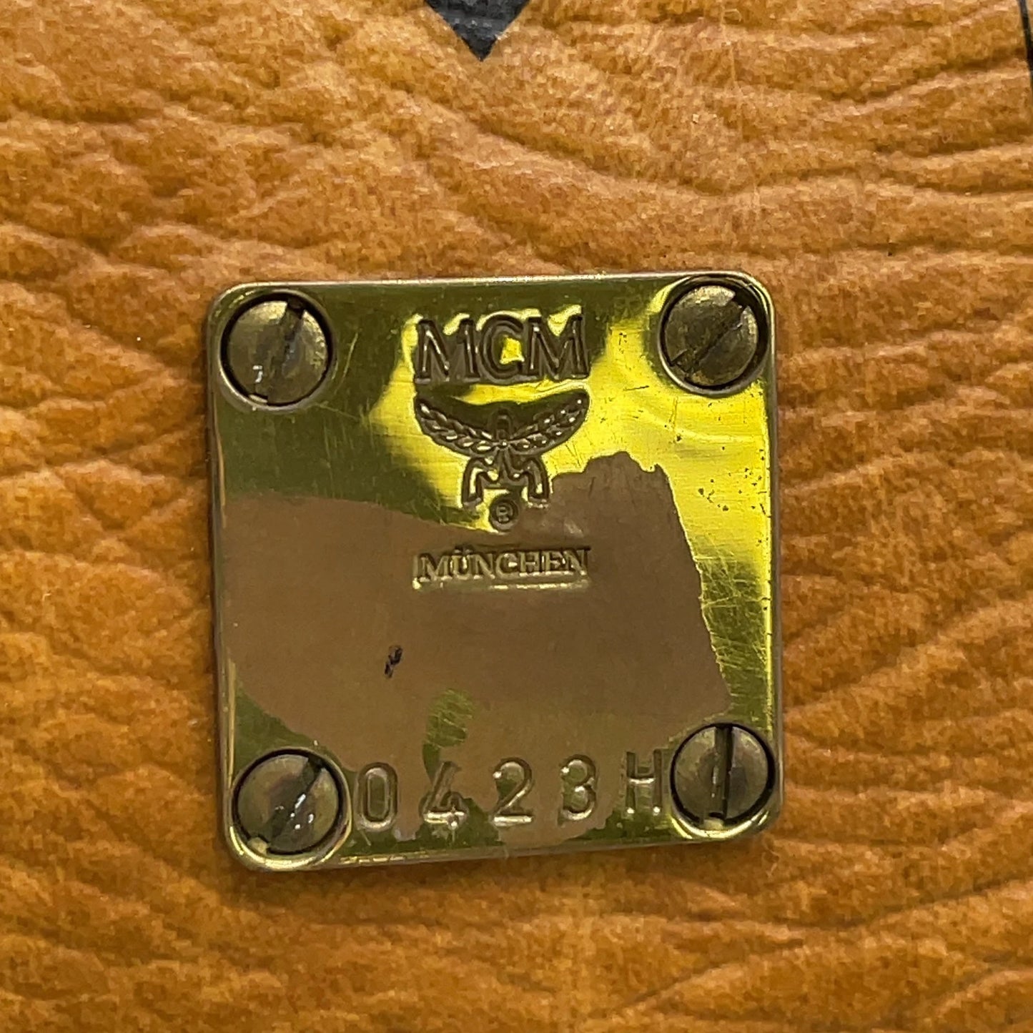 Original/Auth MCM - Vintage Visetos Boston Bag 25 - Monogramm Canvas mit Leder