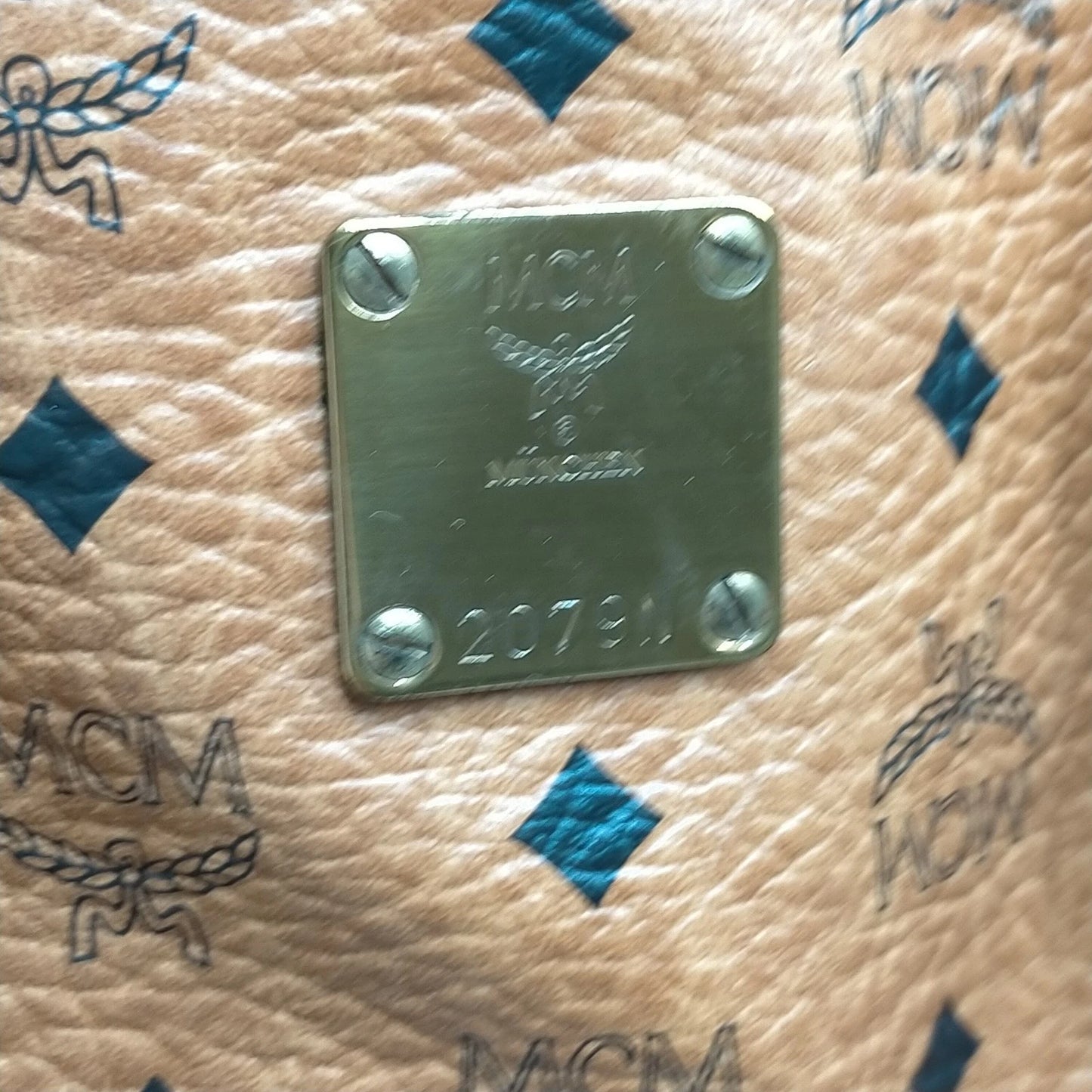 Original/Auth MCM - Vintage Visetos Boston Bag 50 - Monogramm Canvas mit Leder