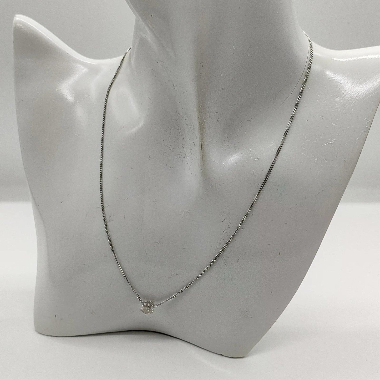 Original/Auth - Kette mit Anhänger - Platin - 850 Pt. / 1,01 Ct. Diamant - 41 cm