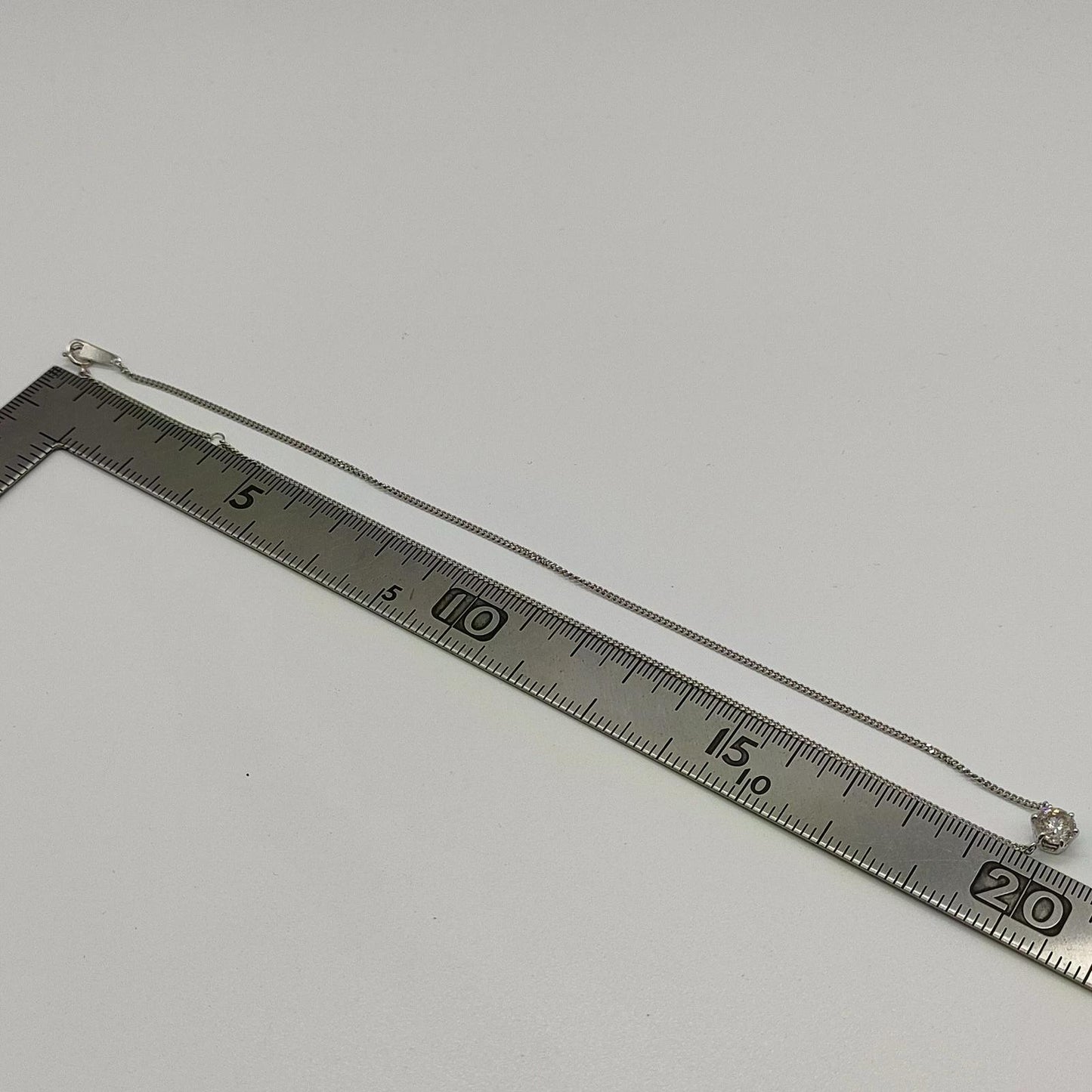 Original/Auth - Kette mit Anhänger - Platin - 850 Pt. / 1,01 Ct. Diamant - 41 cm