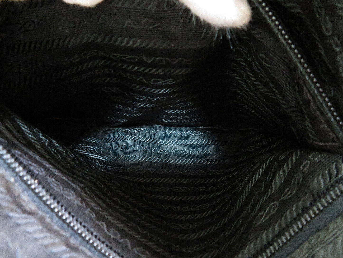 Original/Auth Prada - Tessuto Umhängetasche - Nylon / Leder - Schwarz