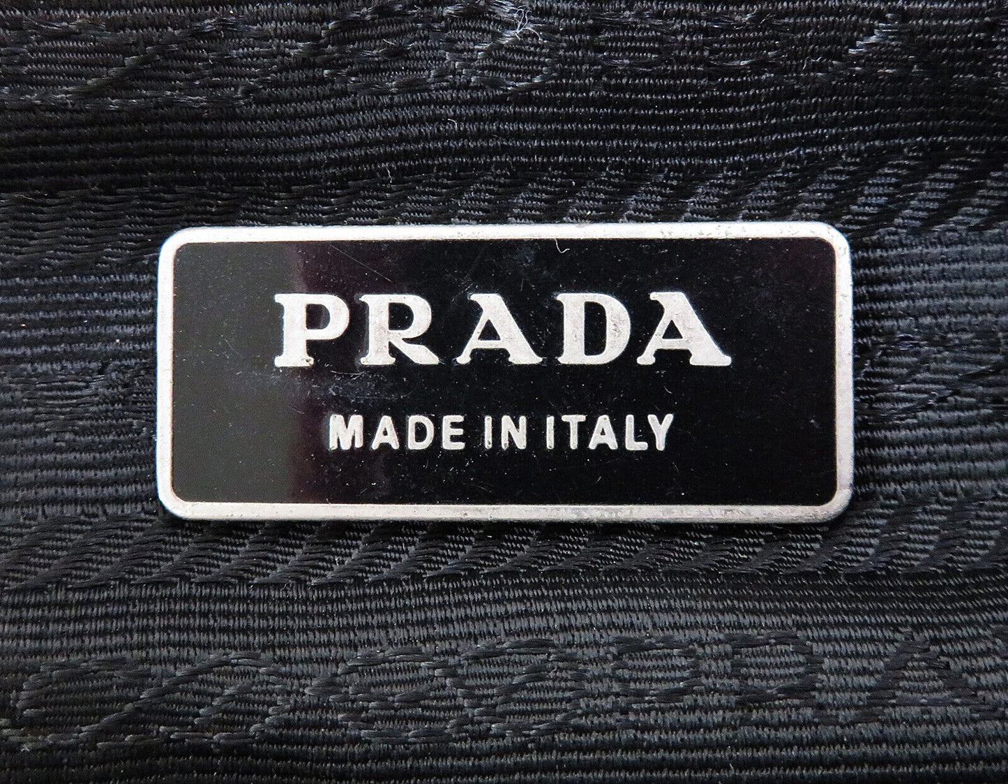 Original/Auth Prada - Tessuto Umhängetasche - Nylon / Leder - Schwarz