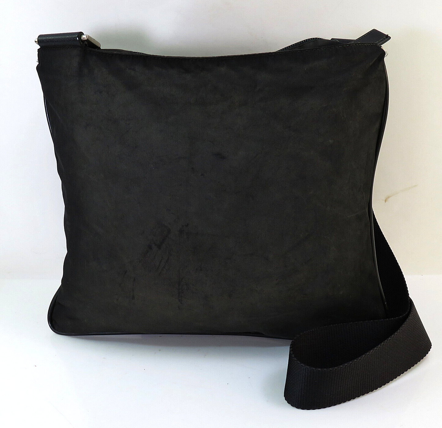 Original/Auth Prada - Tessuto Umhängetasche - Nylon / Leder - Schwarz