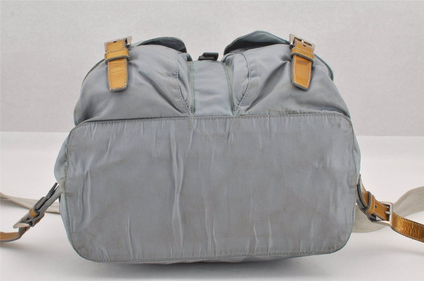 Original/Auth Prada - Tessuto Rucksack - Klassisch - Nylon - Hellblau