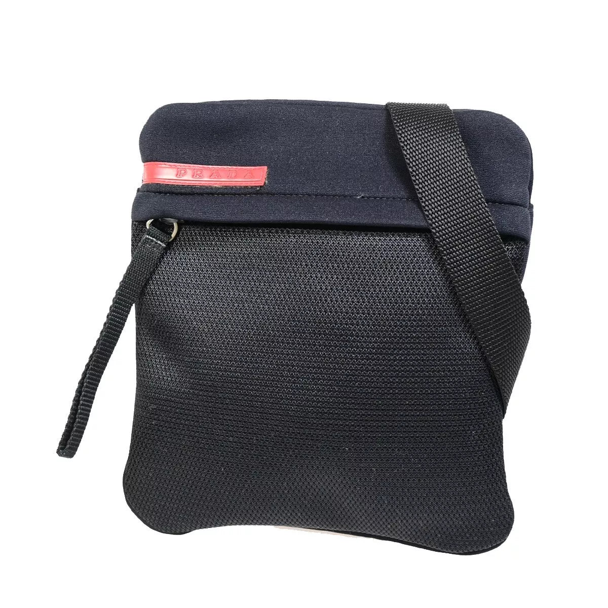 Original/Auth Prada - Crossbody Mini Schultertasche - Nylon - Schwarz
