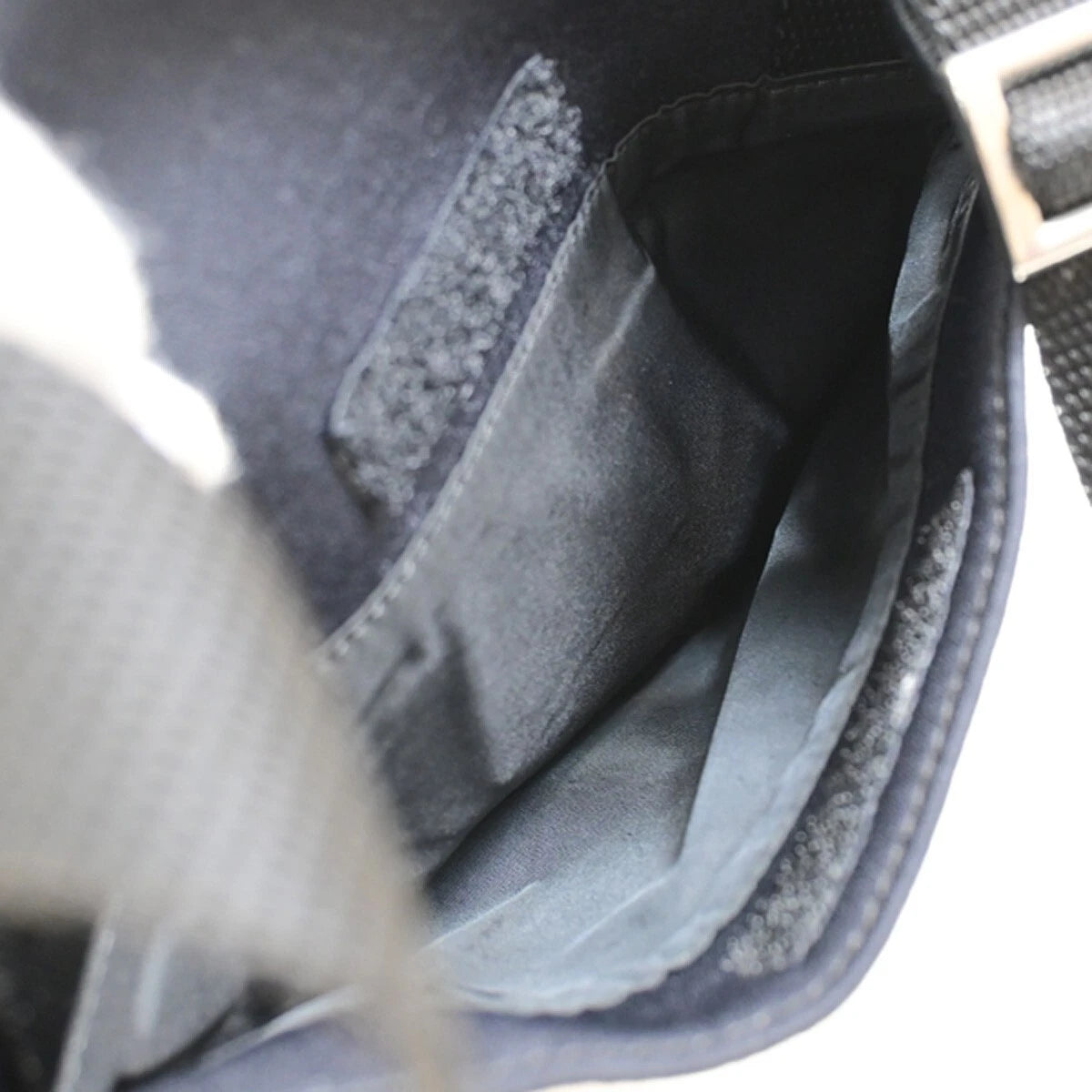 Original/Auth Prada - Crossbody Mini Schultertasche - Nylon - Schwarz