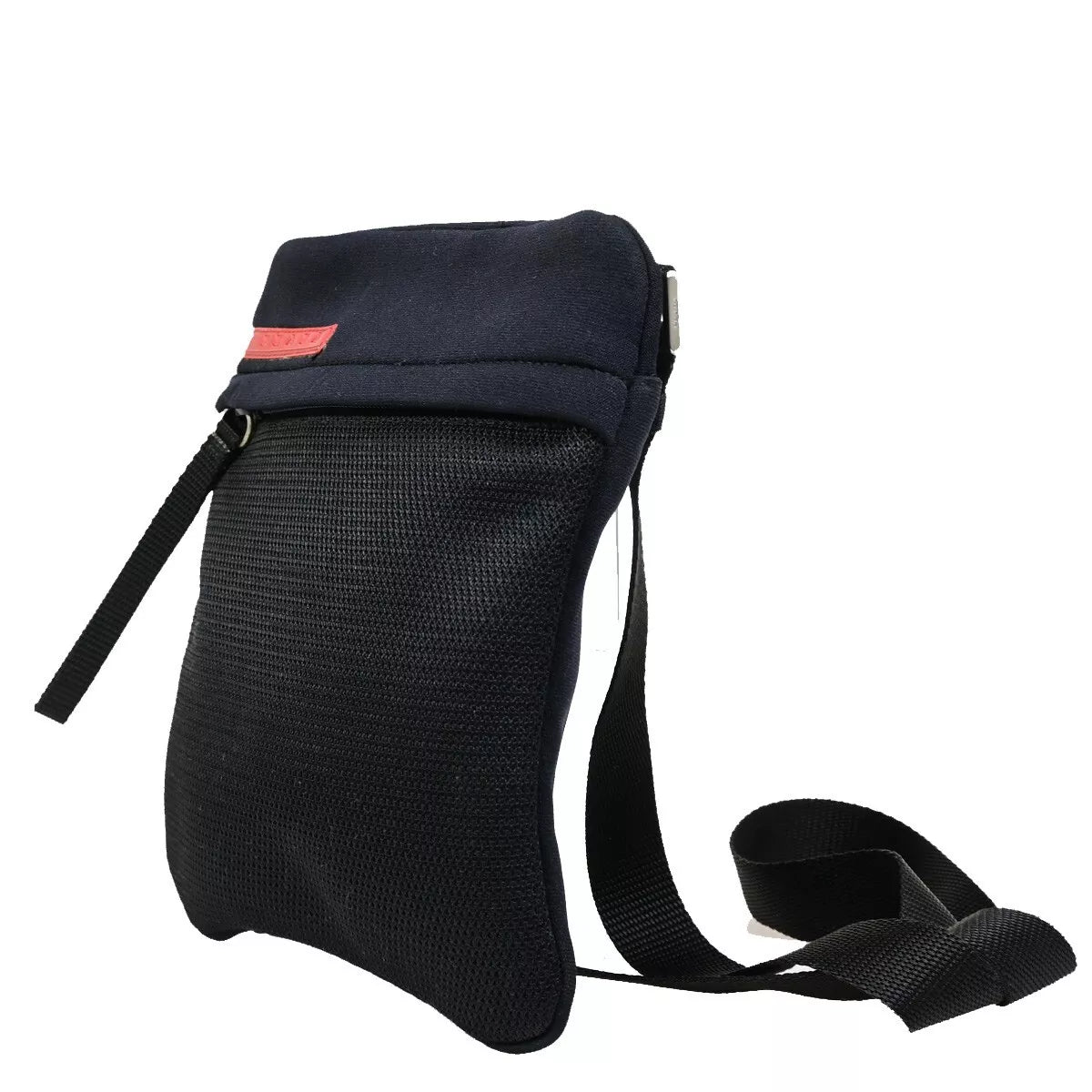 Original/Auth Prada - Crossbody Mini Schultertasche - Nylon - Schwarz