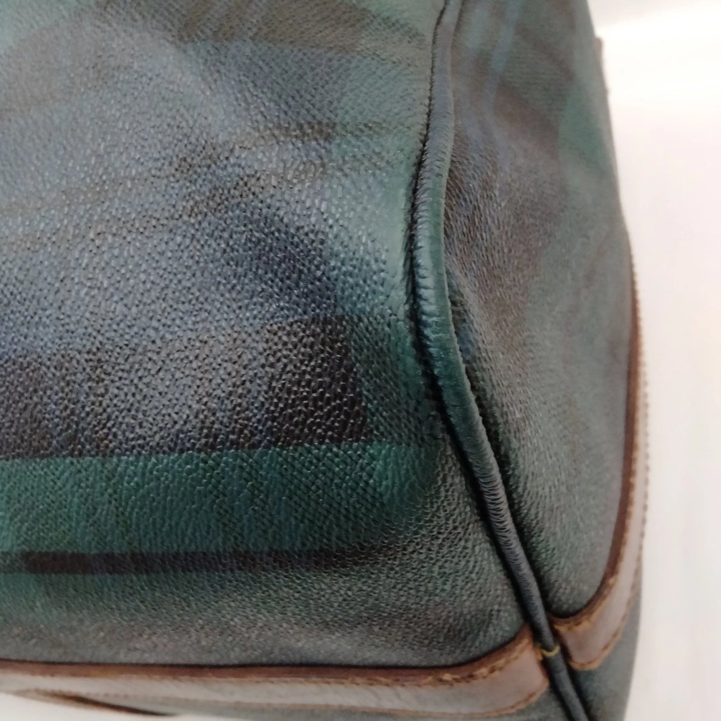 Original/Auth Polo Ralph Lauren - Vintage Boston Bag - Canvas mit Leder