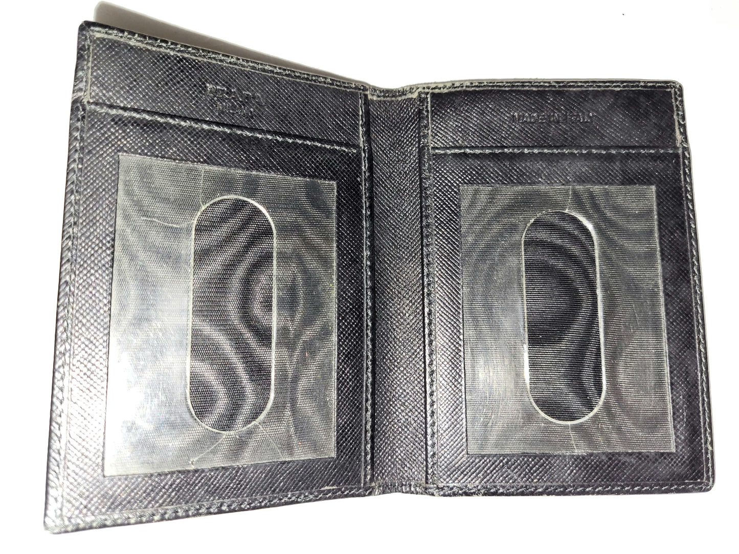 Original/Auth Prada - Karten / Wallet - Klassisch - Leder - Schwarz