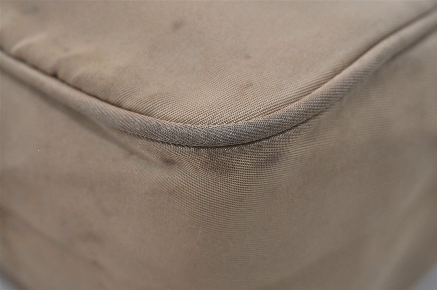 Original/Auth Prada - Tessuto Umhängetasche - Nylon / Leder - Beige