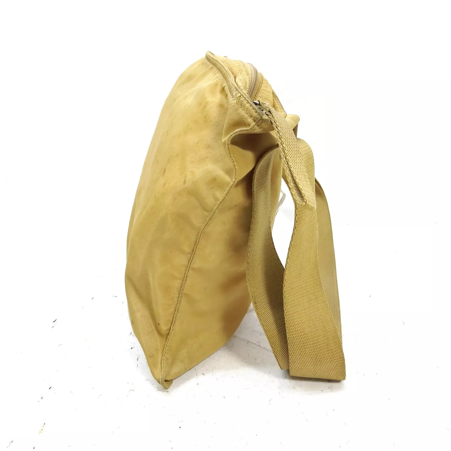 Original/Auth Prada - Tessuto Umhängetasche - Nylon - Beige